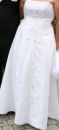 Suknia z USA biała fiolet ciążowa r. 48