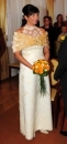 Suknia Ślubna - ecru, włoska koronka
